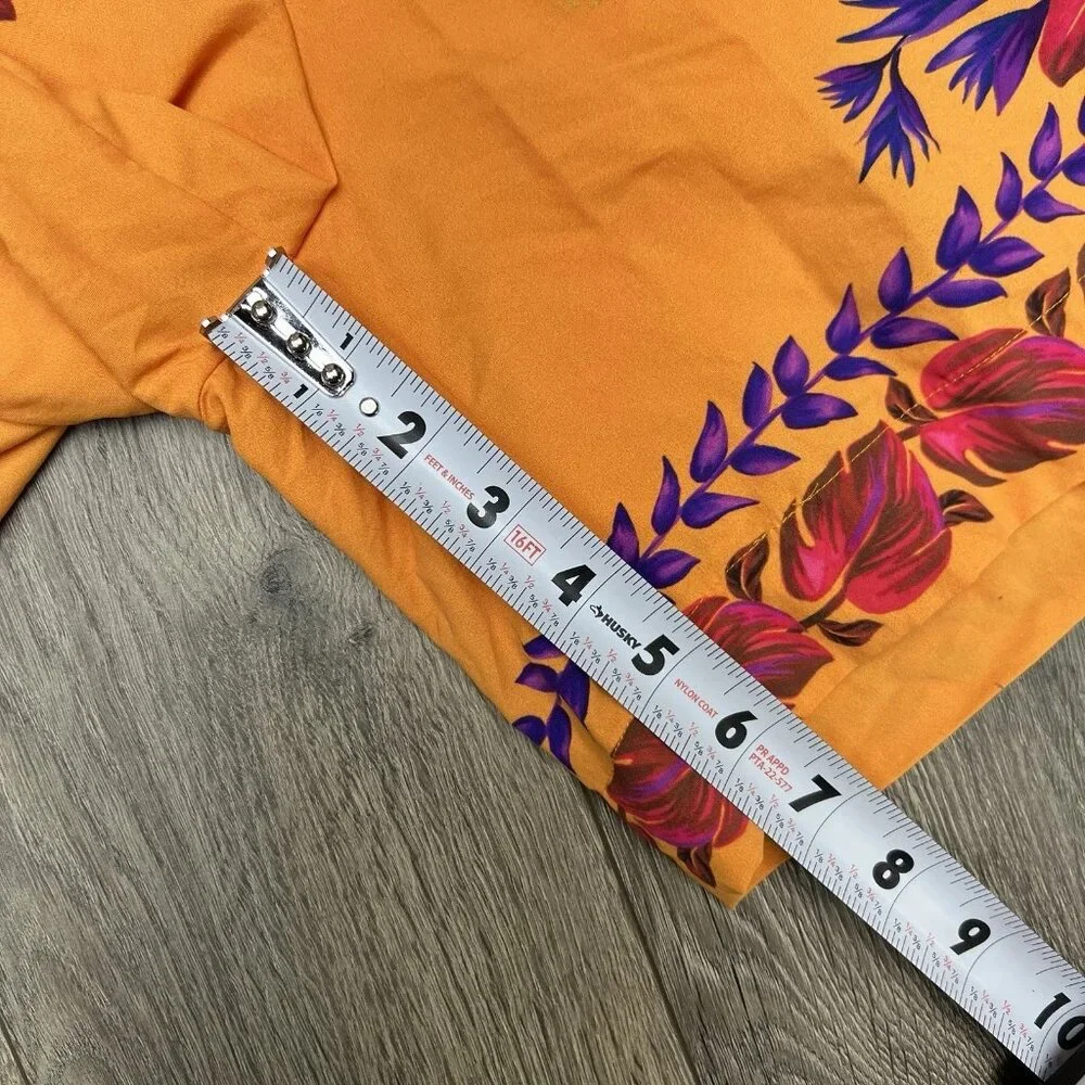 Adidas x Farm Rio Premium Shorts Size XS Womens Bright Orange Tropical Vacation - Picture 8 of 10
